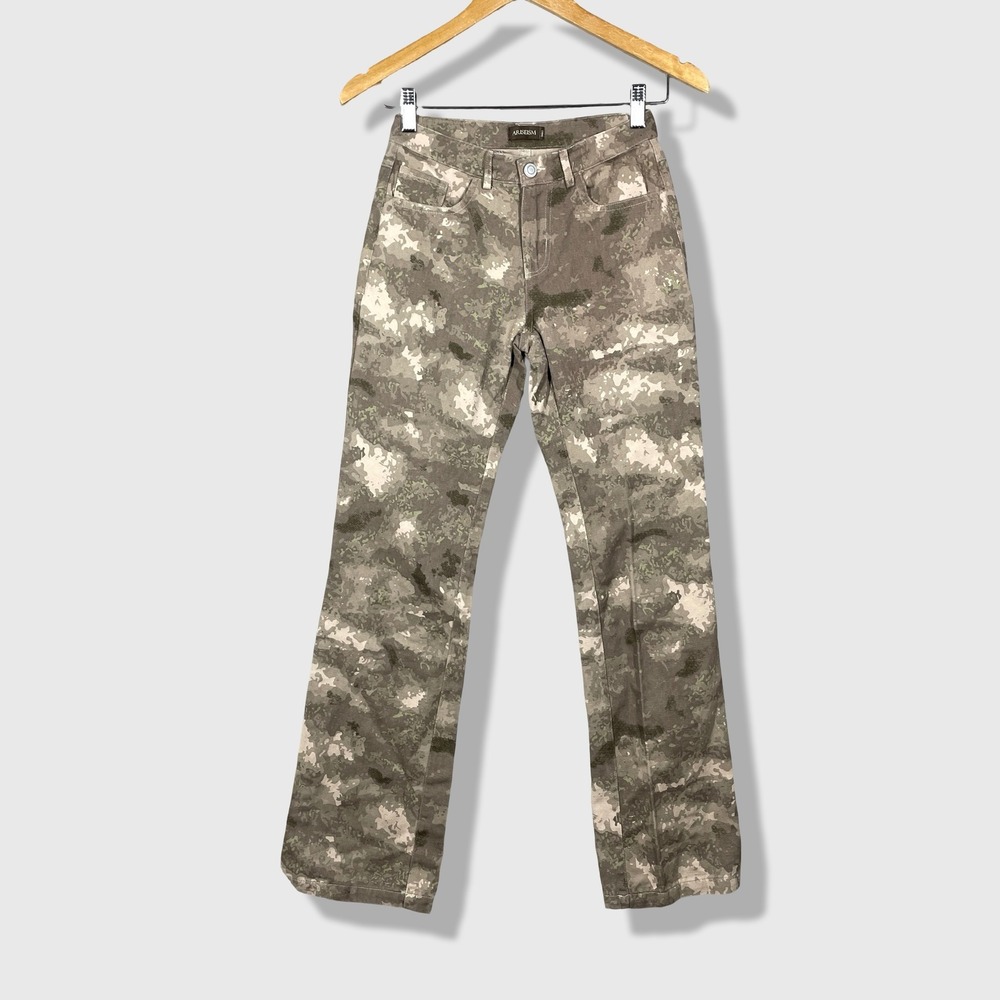 ARISEISM Camo Pants Women S Brown Gorpcore Streetwear Utility Military Grunge
